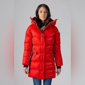 Woodpecker Penguin Long Coat in Red Size XS